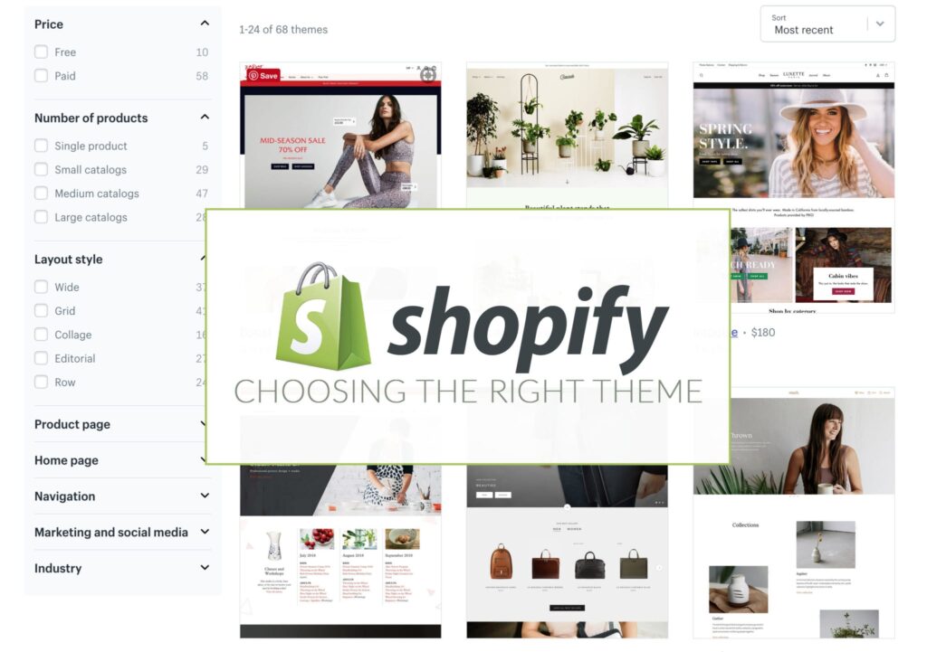 Choosing the stunning and right Shopify themes