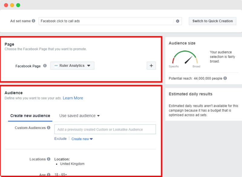 set up a click-to-call ad on Facebook Guide