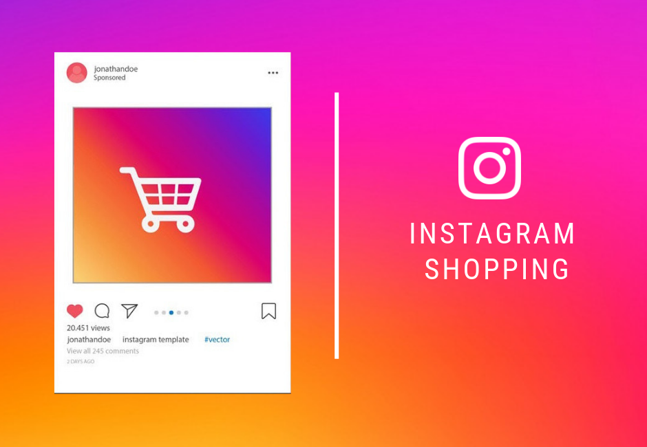The picture shows a screenshot of an Instagram post. It shows the Instagram shopping.